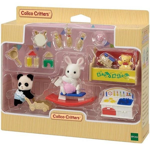 Calico Critter Baby's Toy Box Snow Rabbit and Panda Babies