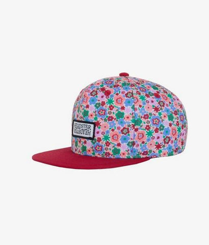 Headster Snapback Hat Floral Dream Merlot