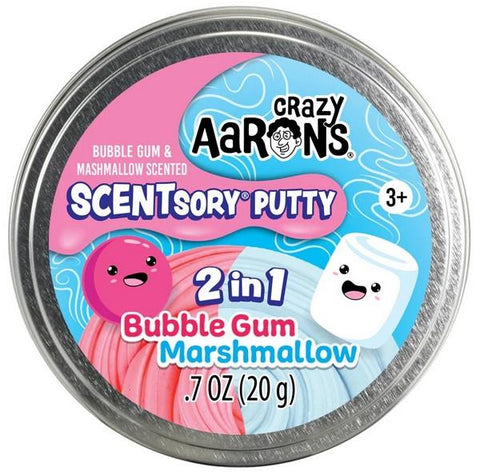 Crazy Aaron's Thinking Putty Scentsory 2-in-1 Bubble Gum & Marshmallow