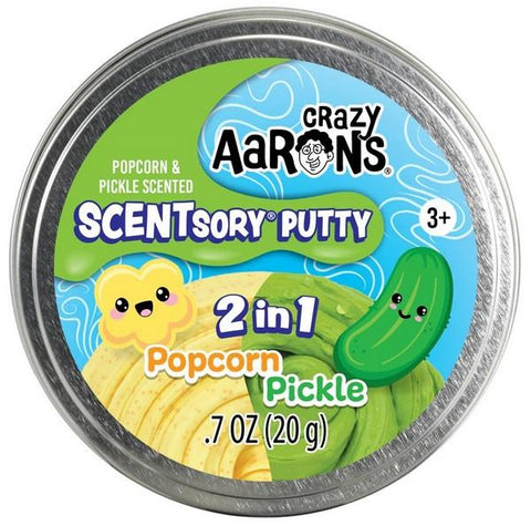 Crazy Aaron's Thinking Putty Scentsory 2-in-1 Popcorn & Pickle