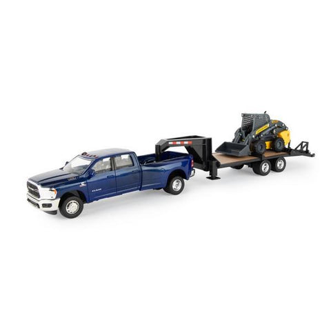 Ertl 1:32 Ram 3500 Pickup With New Holland L230 Skid Steer and Gooseneck Trailer