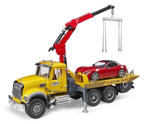 Bruder MACK Granite Tow Truck with Roadster (02829)