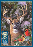 Cobble Hill 500 Piece Puzzle One Deer Two Cardinals