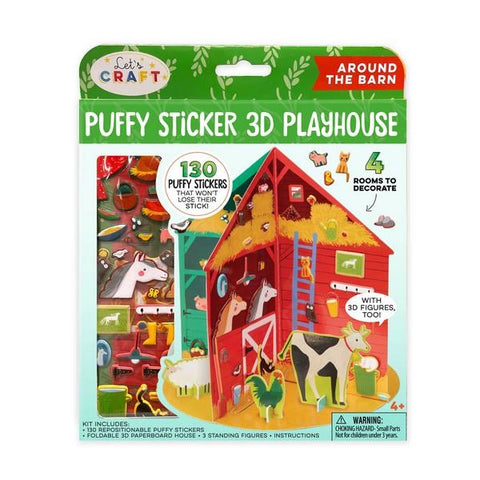 Puffy Sticker 3D Playhouse Around the Barn