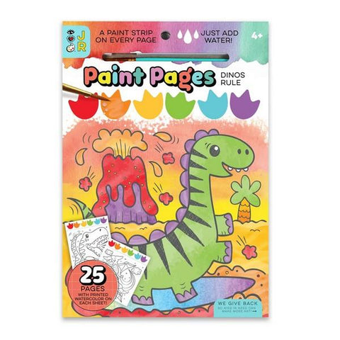 Bright Stripes Paint Pages Dinos Rule