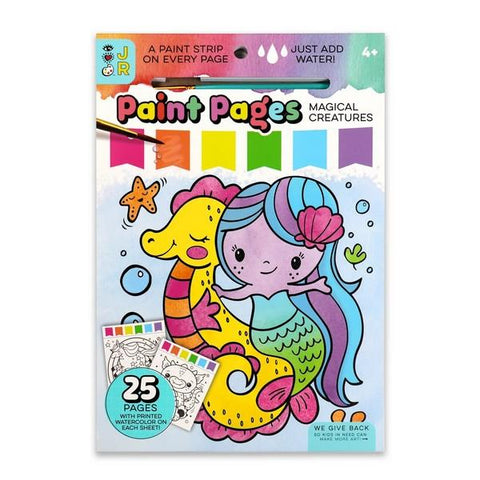 Bright Stripes Paint Pages Magical Creatures