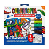 Colortopia Color By Number Paint Marker Kit Epic Adventures