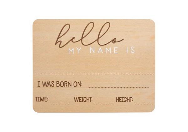 Pearhead Baby Welcome Sign Natural