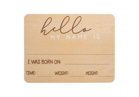 Pearhead Baby Welcome Sign Natural