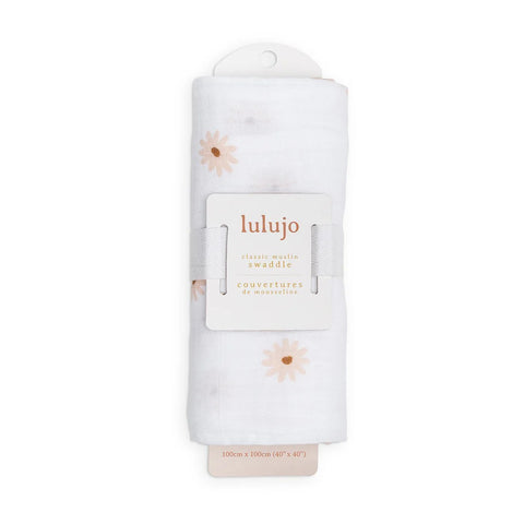 Lulujo Swaddle Blanket Daisies