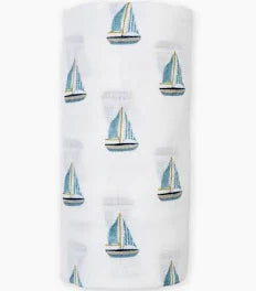 Lulujo Swaddle Blanket Sailboats