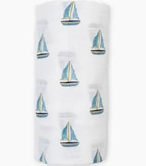Lulujo Swaddle Blanket Sailboats