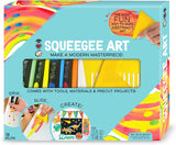Bright Stripes Squeegee Art