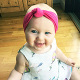 Baby Wisp Nylon Turban Headband Dark Pink | Bumble Tree