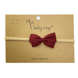 Baby Wisp Thali Faux Suede Bow Headband | Bumble Tree
