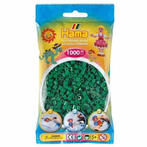 Hama 1K Midi Beads in Bag Green