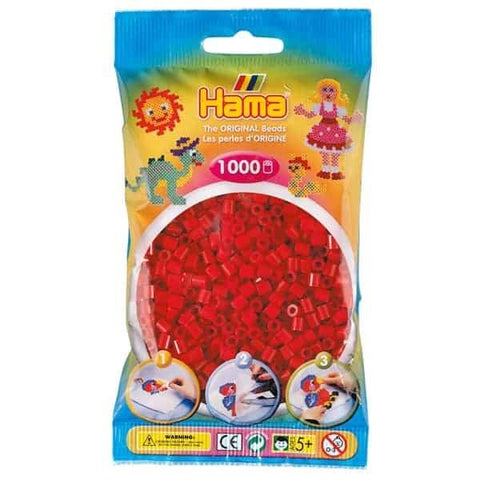 Hama 1K Midi Beads in Bag Red