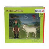 Schleich Farmer With Goat (42375)