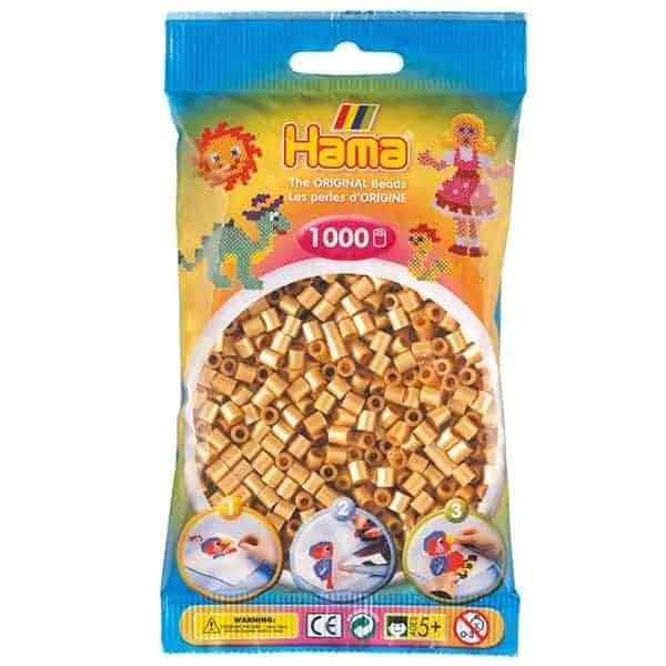 Hama 1K Midi Beads in Bag Gold