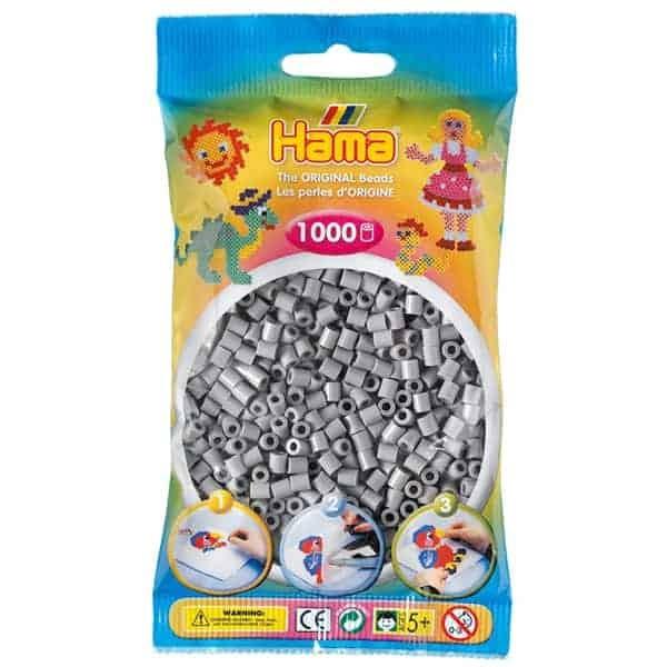 Hama 1K Midi Beads in Bag Grey