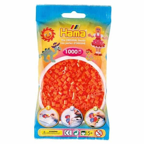 Hama 1K Midi Beads in Bag Orange