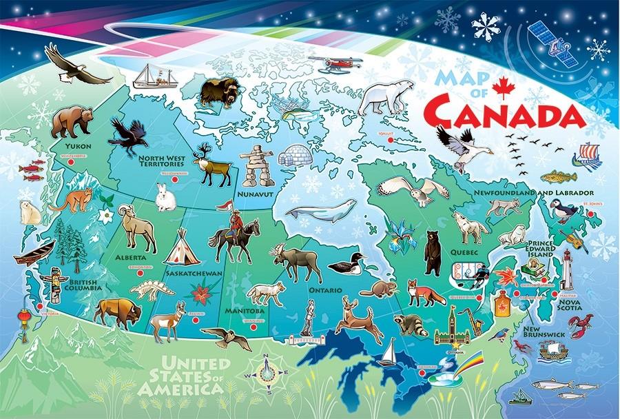 Cobble Hill Tray Puzzle Map of Canada