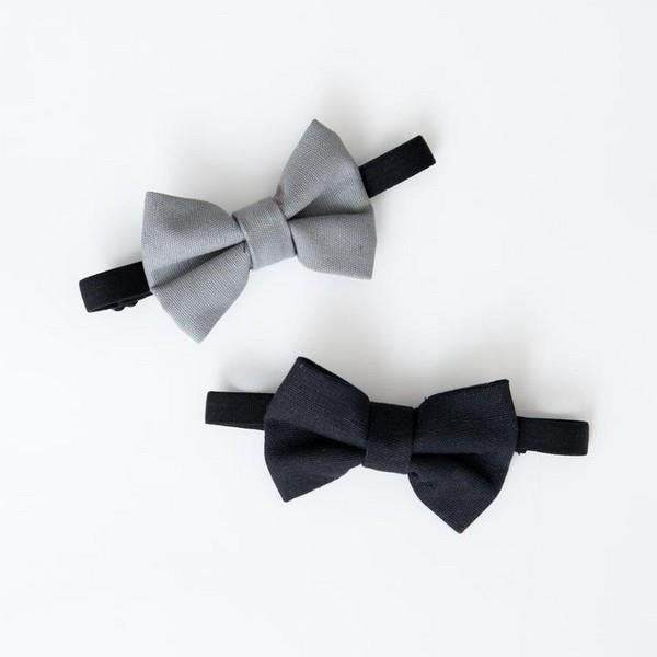 Lox Lion Duo Bow Ties Black and Gray