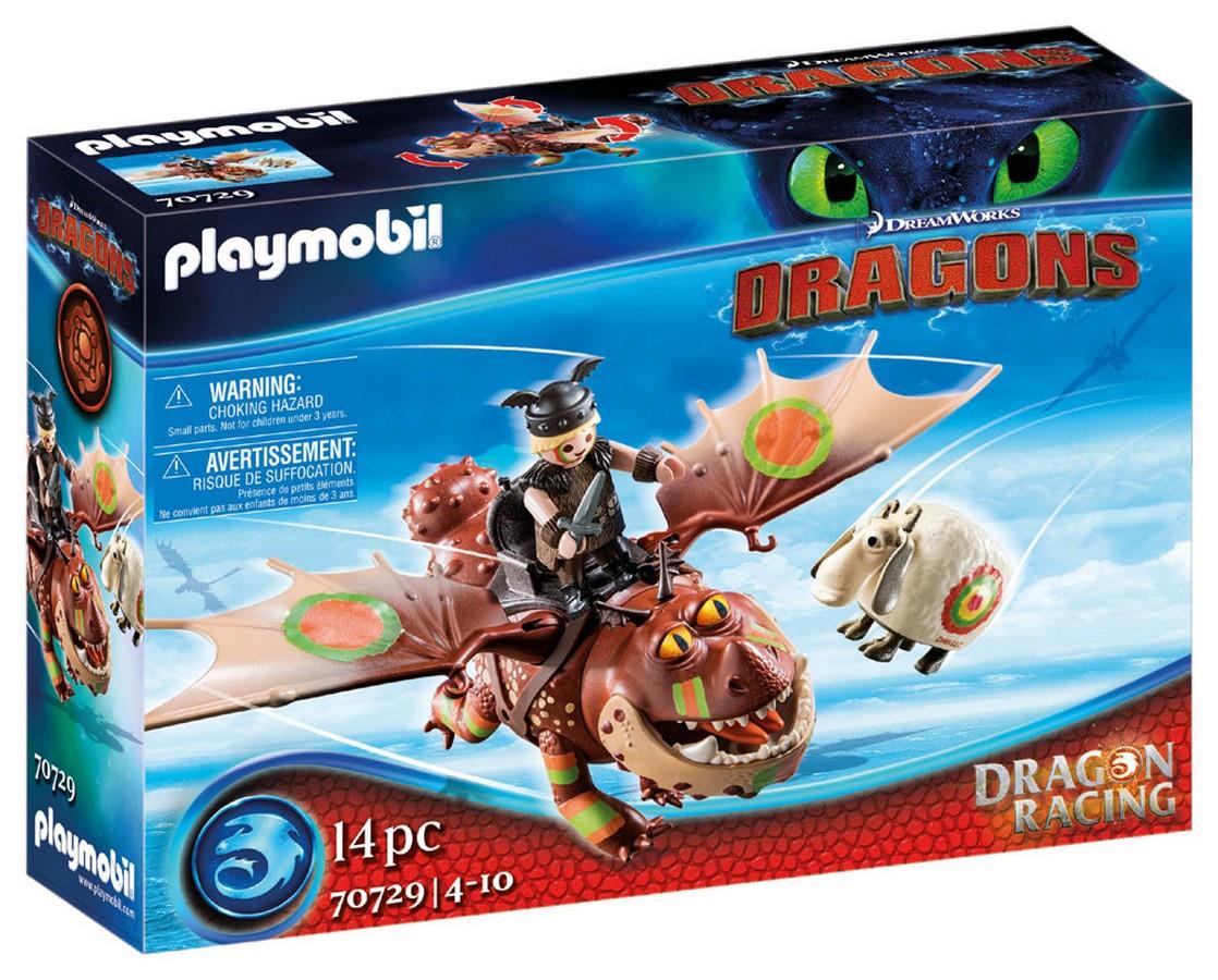 Playmobil Dragon Racing: Fishlegs & Meatlug (70729) | Bumble Tree